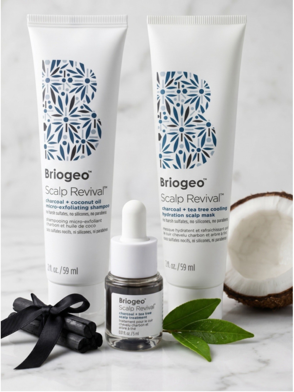 Briogeo Scalp Revival 3 Piece Set Shampoo Mask Treatment NEW Travel Trial